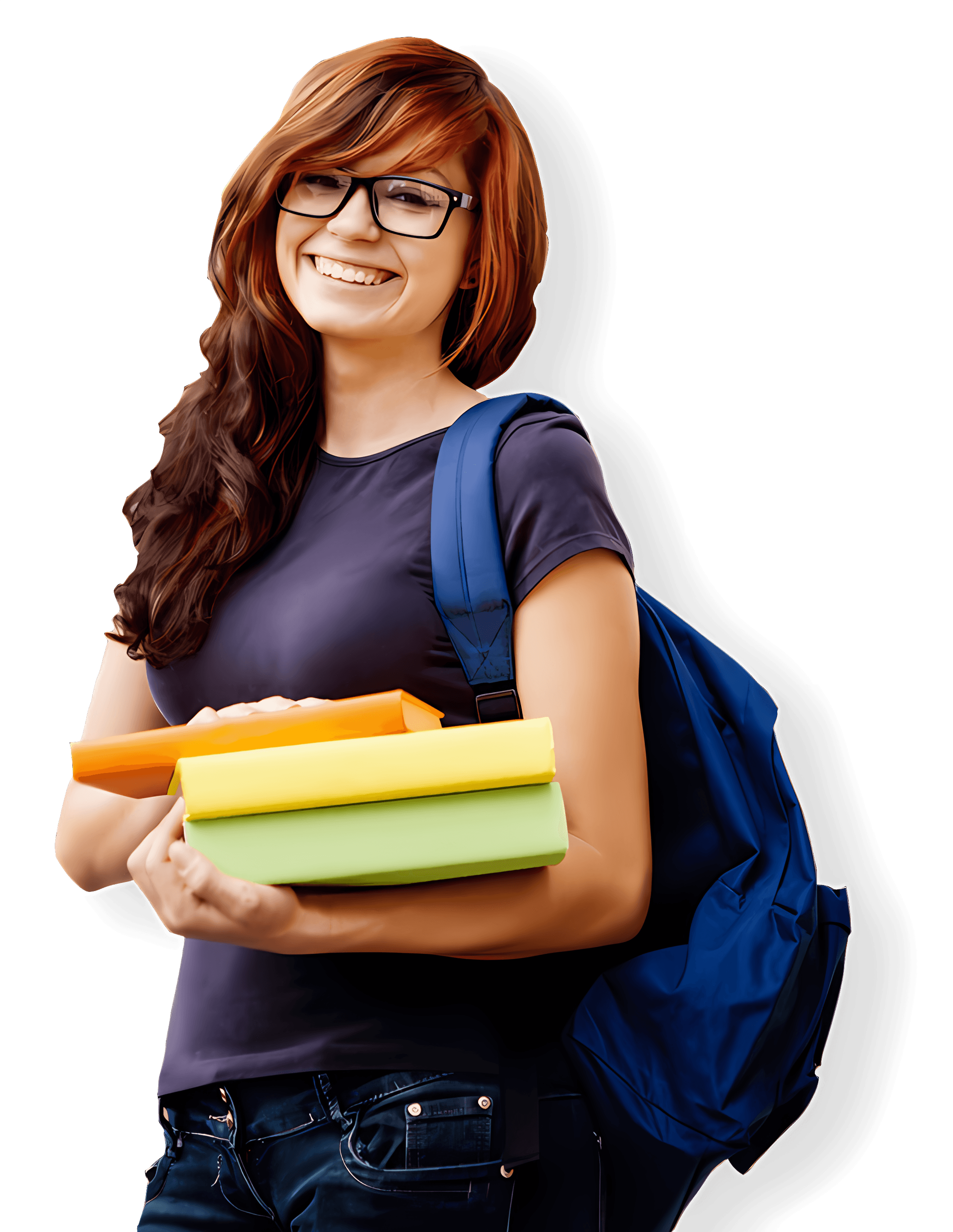 Étudiants heureux
